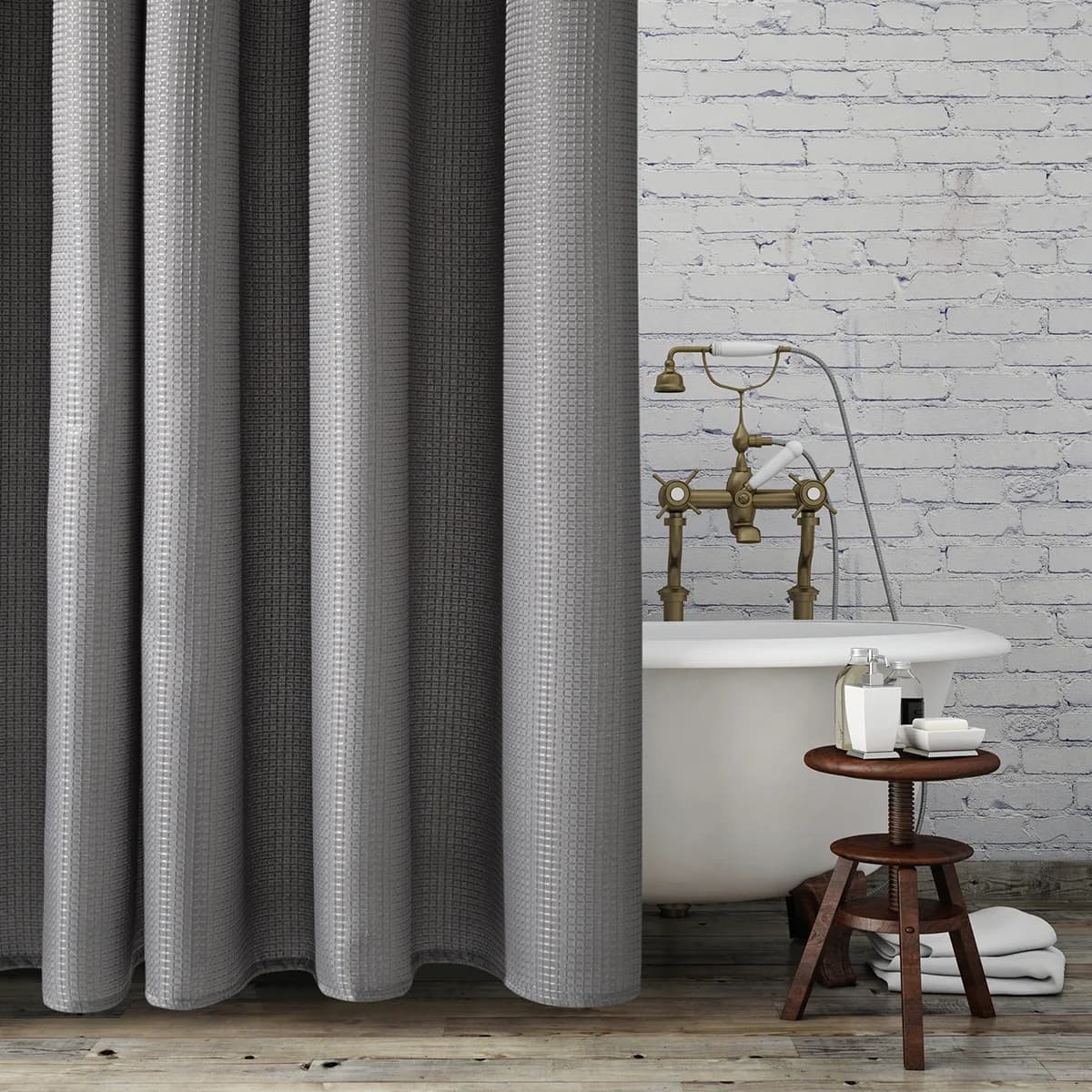 Set de baño Cuadros Jacquard